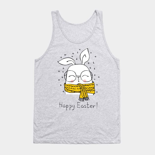 Happy Bunny Easter Greetings Tank Top by LaarniGallery